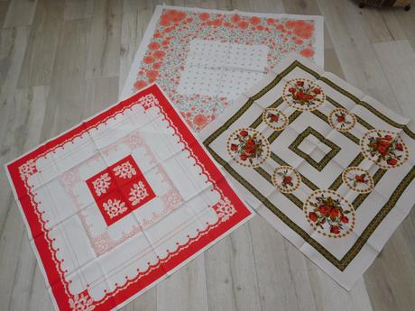 Retro bavlnené obrusy na menší stol,, 