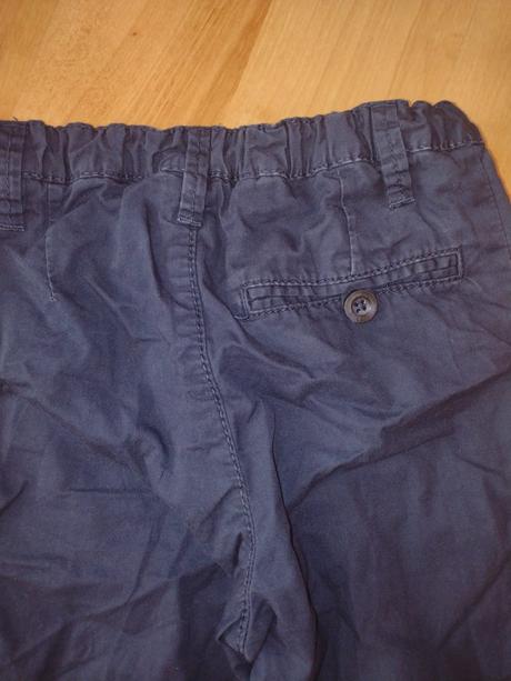 Modré nohavice super stav, h&m,116