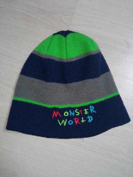 Chlapčenská čiapka tmavomodro-sivo-zelená, 92