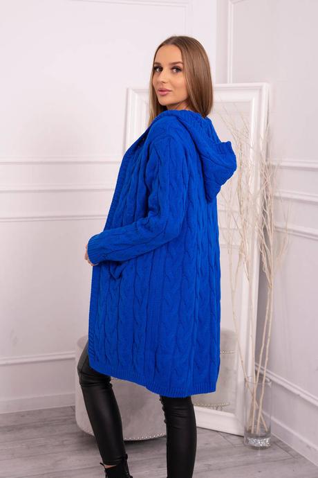 Dámsky kardigán simka s vrkočovým vzorom,