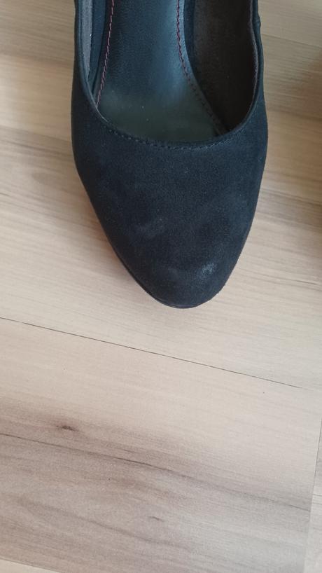 Čierne semišové lodičky, s.oliver,37
