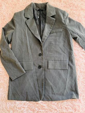 Šedé oversize sako, s