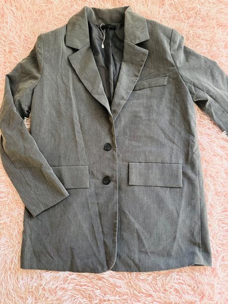 Šedé oversize sako, s
