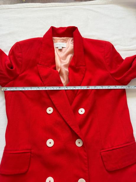 Červený dvojradový blazer springfield, m