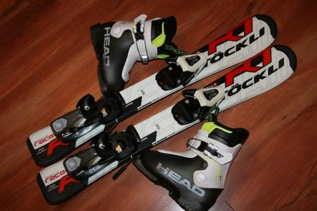 Detské švajčiarske lyže stockli 70 cm , lyžiarky, 70-79 cm