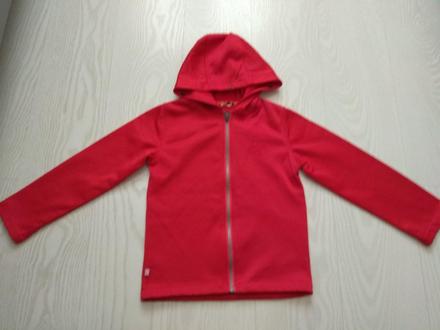 Červená mikina na zips, 122