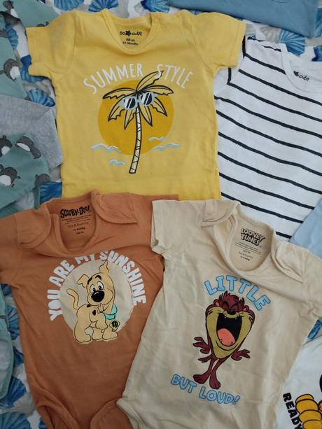 Balík 15 ks body dlhý a krátky rukáv, h&m,92