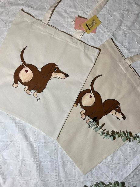 Plátené, ručne maľované tašky, 