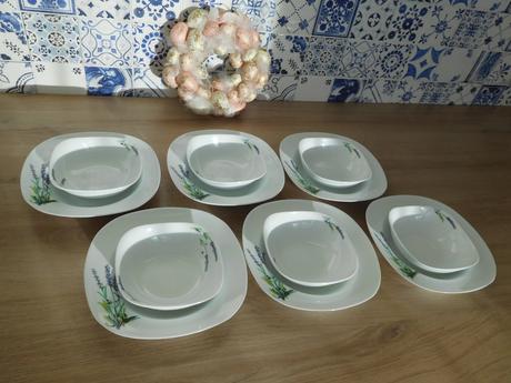 Taniere s miskami porcelánové-6+6,, 