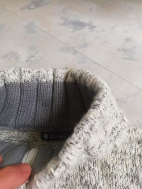 Luxusný hrubý melírovaný pulóver, tu,xl