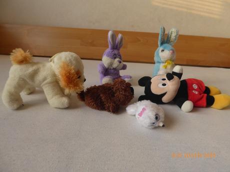 Plyšáky-mickey mouse,zajačiky., 