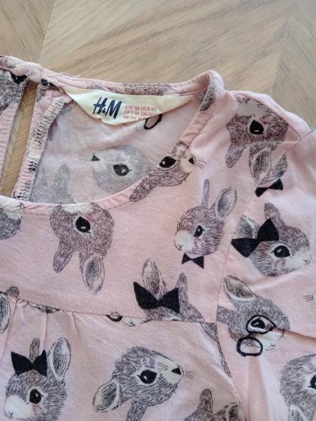 Zajačiky košieľka, h&m,134