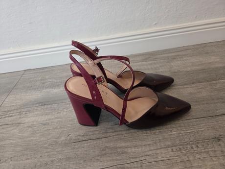 Bordové lakované lodičky, next,41