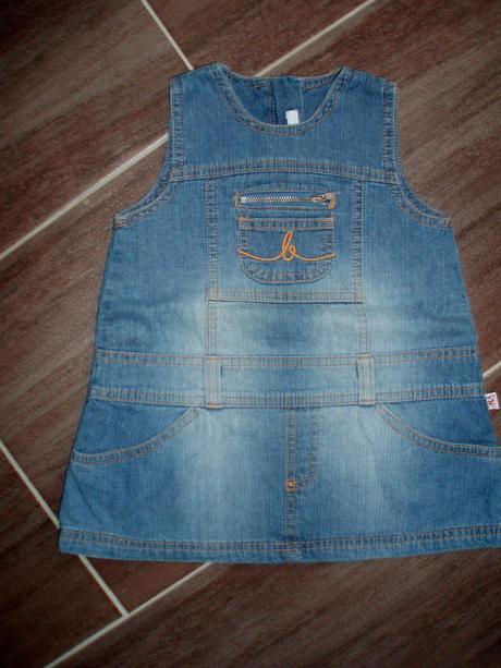 Riflové šaty, 9-12 mes. 5 eur, h&m,80