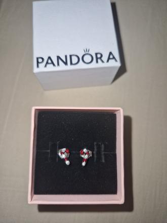 Pandora nausnice candy cane, pandora