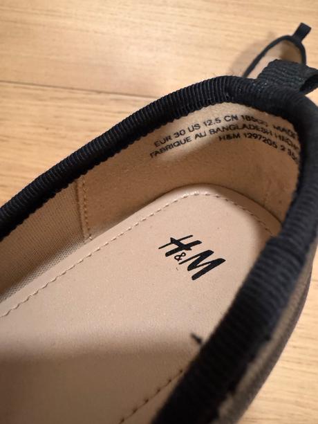 Čierne balerínky, h&m,30
