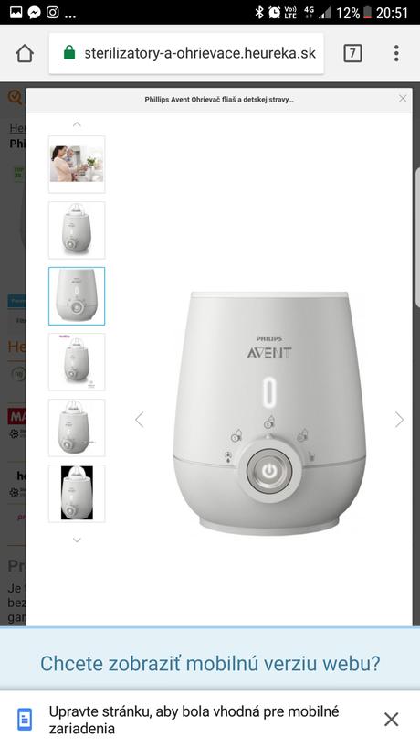 Ohrievacka avent (novsi typ) - nepouzivana, avent