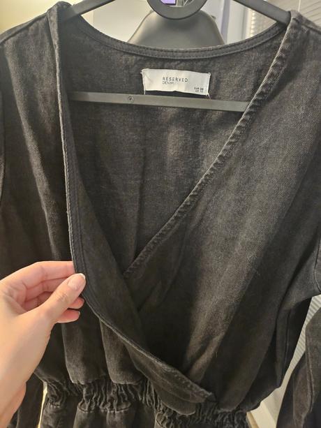 Denim šaty s výstrihom, reserved,38