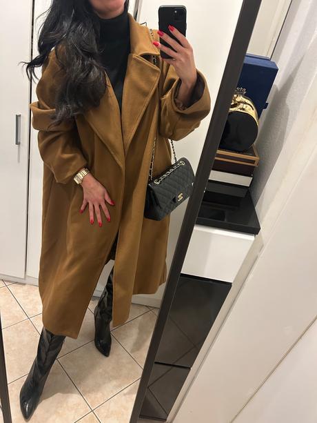 Oversize karamel kabat., 