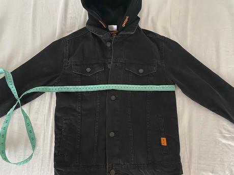 Riflová oteplená bunda, zara,128