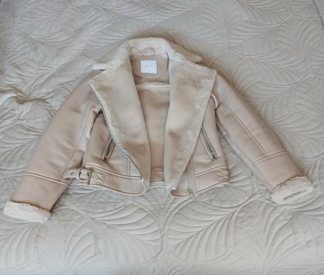 Bunda s kožušinovým golierom,veľ.32, mohito,32