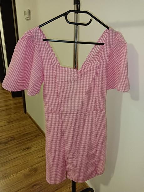 Kockovane šatky s viazaním na chrbte, m