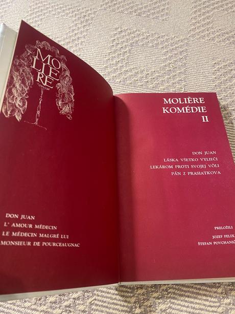 Krásna stará zberateľská kniha molière 2 rok 1972, 