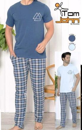 Pánske bavlnené pyžamo krátke a dlhé nohavice, 4xl - xxxl