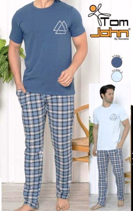 Pánske bavlnené pyžamo krátke a dlhé nohavice, 4xl - xxxl