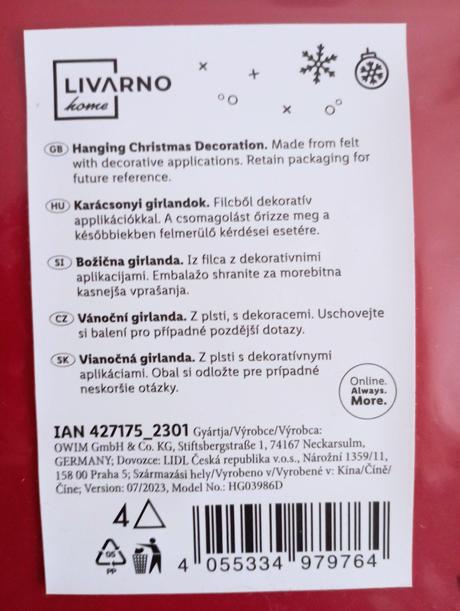 Zimná visiaca dekorácia, 