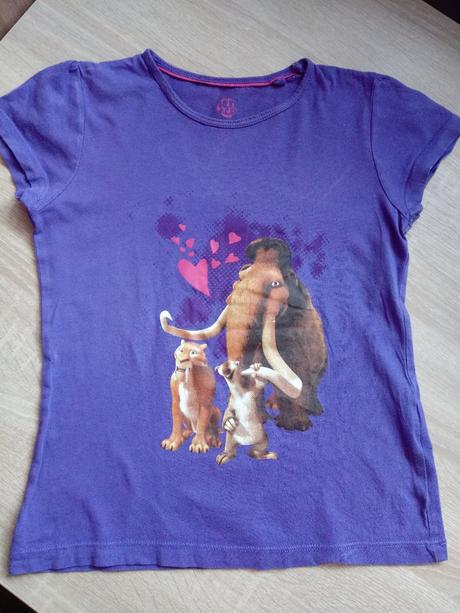 Doba ladová - fialove tricko 122/128, 122