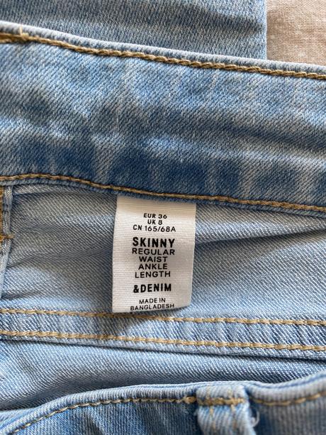 Modré rifle, h&m,36