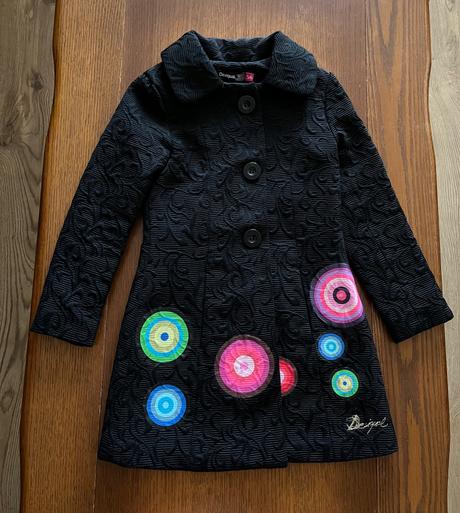 Luxusný kabátik desigual s mandalami 5/6 rokov, desigual,116
