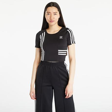 Adidas originals crop top - ikonické 3 pruhy, adidas,38 / m