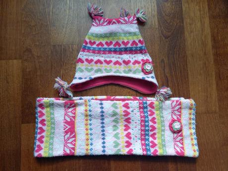 Zateplená ssúprava čiapka a šál na 6-8 r,č.122/128, h&m,122