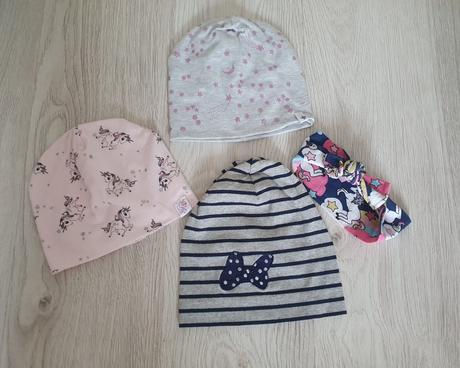 3x čiapka + čelenka unicorn nosené no stále v sup, 98
