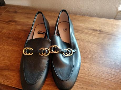 Topanky z pravej koze zn.h&m,trikrat pouzite, h&m,39