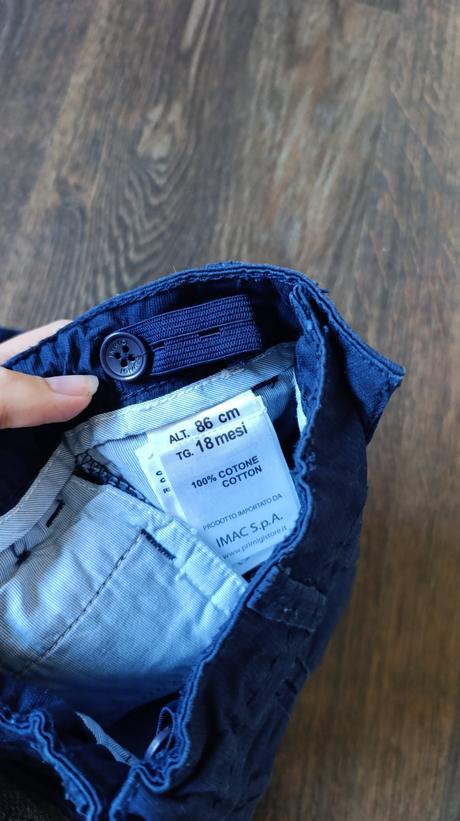 Bavlnené nohavice s nastaviteľným pásom, primigi,86