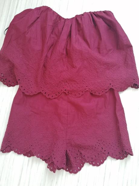 Bordovy nadherny letny overal, h&m,38