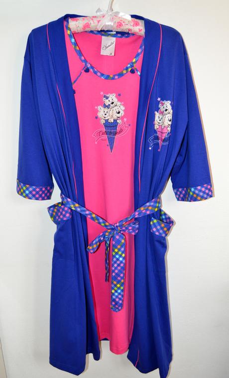 Kojenecká nočná košeľa so županom, vienetta secret,l - xxl