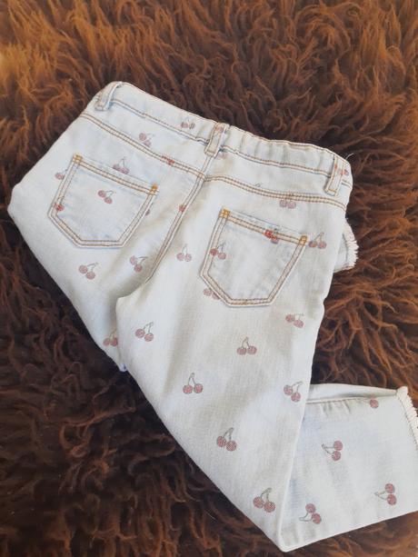 Detské čerešničkové rifle / džínsy zara 92, zara,92