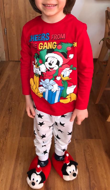 Vianočne mickey tričko 116, pepco,116