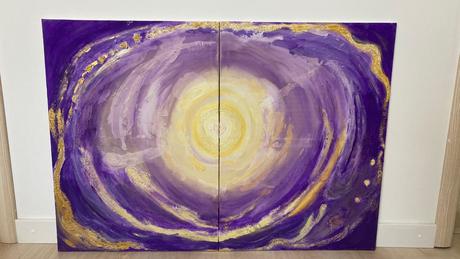 Set abstraktných obrazov na platne, 