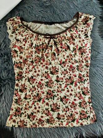 Tričko, kvetinové tričko, s