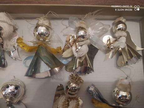 Retro ozdoby na stromcek anjelik,