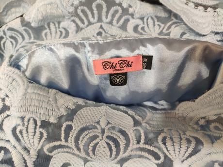Spoločenské šaty chi chi, baby blue midi, vel.m, m