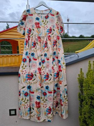 Letné midi dlhé šaty l / xl, l