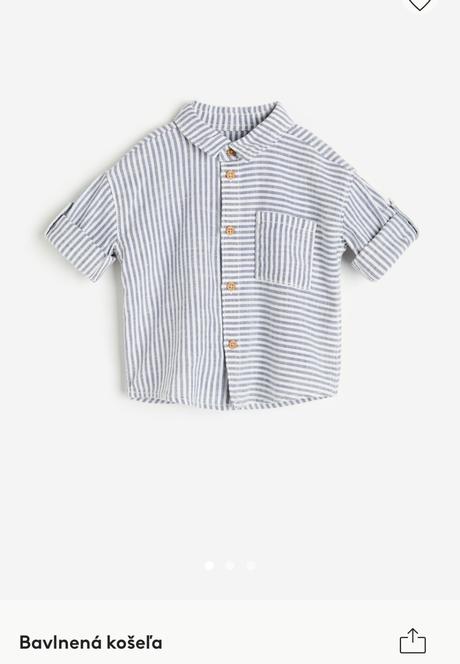 Bavlnená košeľa, h&m,92
