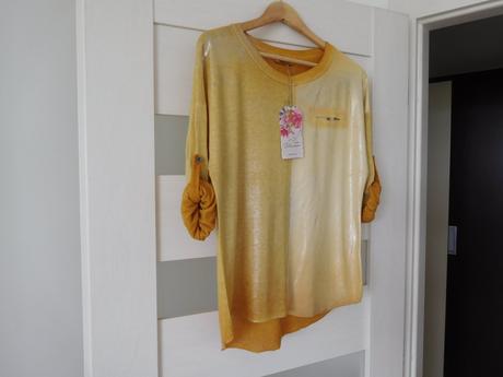 Tričko horčicovej farby dámske ľahúčke dr.-s/m, l