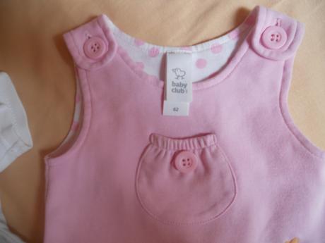 Ružové šatky s bodynkom, cena s ob.pošt., c&a,62